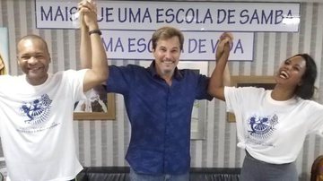 Edson Celulari samba na escola Beija Flor - Instagram/selminhasorriso