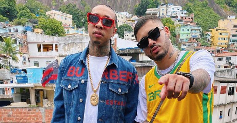 Kevinho e rapper internacional gravam videoclipe em comunidade no Rio de Janeiro - Instagram: @kevinho