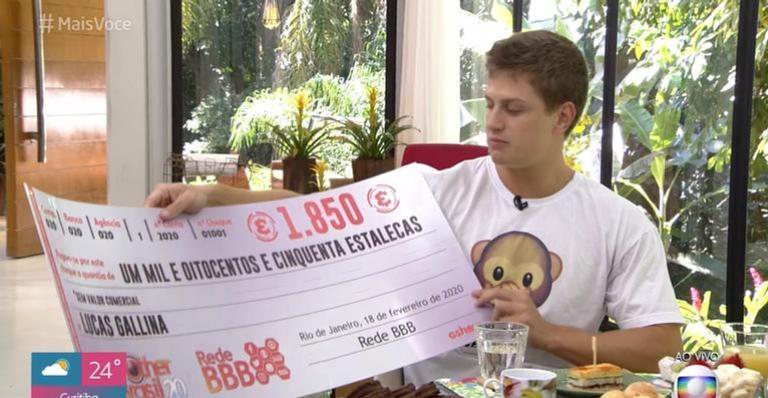 Lucas paga café da manhã com estalecas - TV Globo