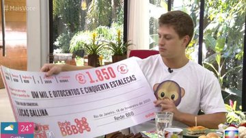 Lucas paga café da manhã com estalecas - TV Globo