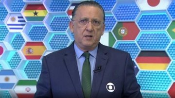 Galvão Bueno durante a Copa da Rússia de 2018 - TV Globo