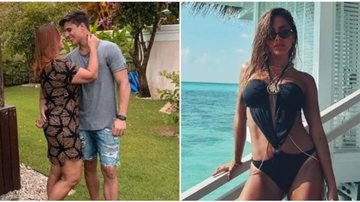Nadine assumiu um namoro com Tiago Ramos, que já deu em cima de Anitta - Instagram/@tiagoramoss/@anitta