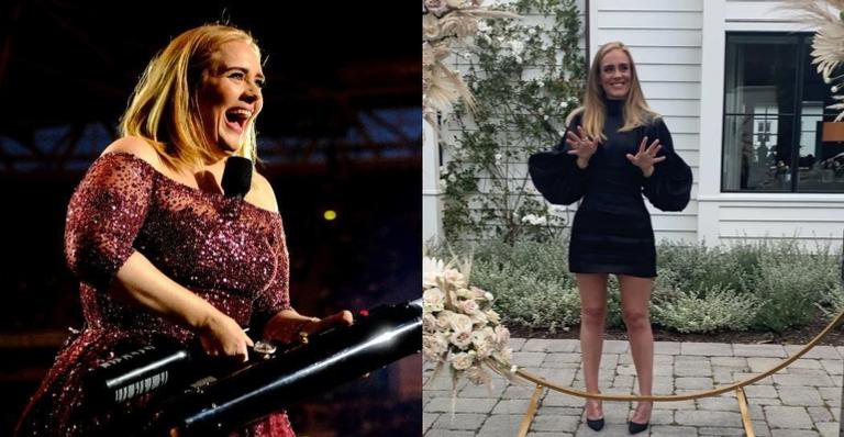 Antes e depois Adele - Instagram