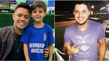 Felipe Araújo e o sobrinho Bernardo, filho de Cristiano Araújo - Instagram