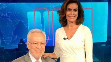 Alexandre Garcia e Giuliana Morrone foram colegas de profissão na Globo - Twitter
