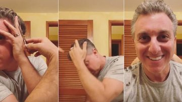 Luciano Huck cortando o cabelo em casa - Instagram/@lucianohuck