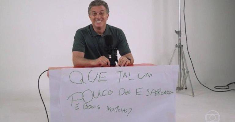 'Caldeirão do Huck' está sendo gravado da casa de Luciano Huck - TV Globo