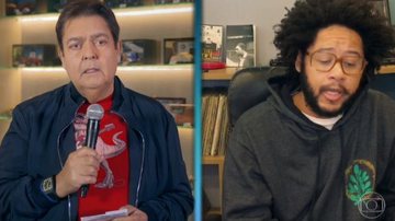 Faustão entrevistou Emicida no último domingo (14) - TV Globo