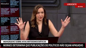 Maria Beltrão chamou a atenção de comentarista durante programa - GloboNews