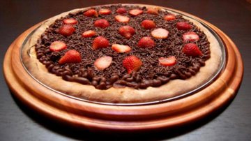 Pizza de Chocolate e Morango; uma receita deliciosa - Reprodução Instagram