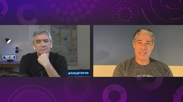Bonner e Sergio Groisman no 'Altas Horas' - Globo/Divulgação