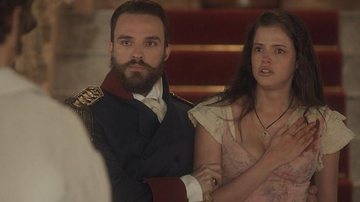 Domitila (Agatha Moreira) fica chocada com decisão de Dom Pedro (Caio Castro) - TV Globo
