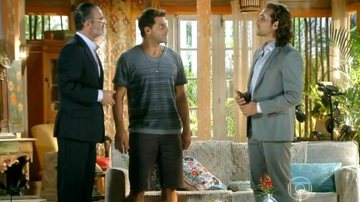 Duque, Cassiano e Alberto em 'Flor do Caribe' - TV Globo