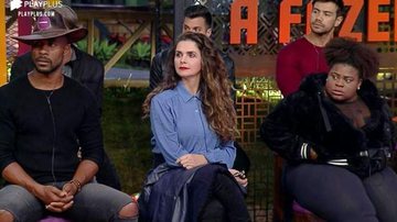 Luiza Ambiel troca farpas com apresentadora durante gravação na 'Hora do Faro' - Reprodução/RecordTV/PlayPlus