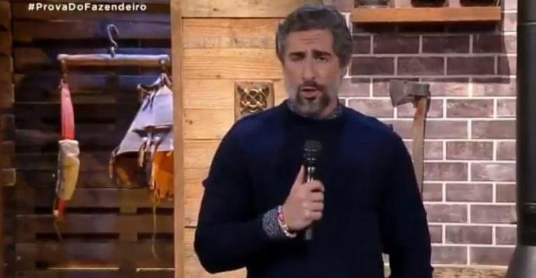 Marcos Mion em transmissão ao vivo de 'A Fazenda 12' - Record TV