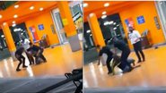 João Freitas sendo agredido por dois homens brancos em supermercado - Reprodução/Twitter