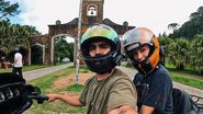 Juntos há mais de dois anos, Caio e Grazi fazem viagem de moto pelo sul do Brasil - Instagram/@caiocastro