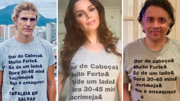 Atores participam da campanha que alerta sobre a importância do tratamento de Cefaleia em Salvas - Divulgação