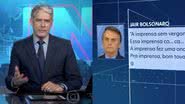 William Bonner repetiu trejeitos do presidente ao ler declaração. - TV Globo