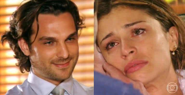 Alberto (Igor Rickli) ignora tristeza de Ester (Grazi Massafera) e a humilha - Globo