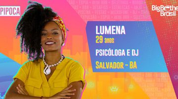 'BBB21': Lumena está no elenco da nova edição do reality show - Divulgação/TV Globo