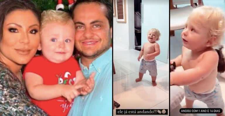 Primogênito de Andressa Ferreira e Thammy Miranda, de 1 aninho, já está andando - Instagram / @andressaferreiramiranda