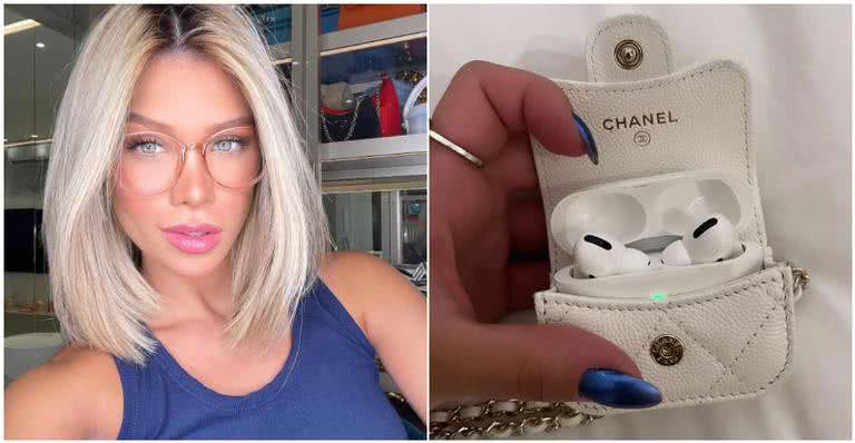 Flavia Pavanelli mostra nova aquisição, uma capa para fones da grife Chanel - Instagram/@flaviapavanelli
