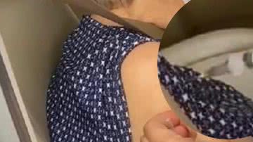Enfermeira simulou vacinação em idosa na cidade de Goiânia (GO) - Reprodução/ TV Anhanguera