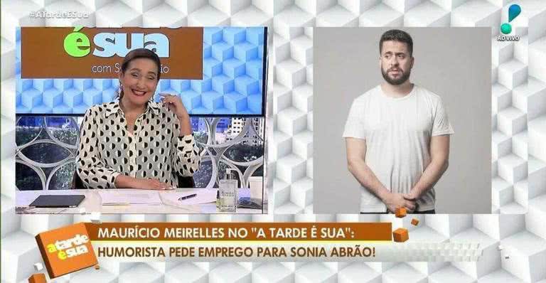 Maurício Meirelles diverte ao pedir emprego para Sonia Abrão ao vivo - Divulgação/Instagram/RedeTV!