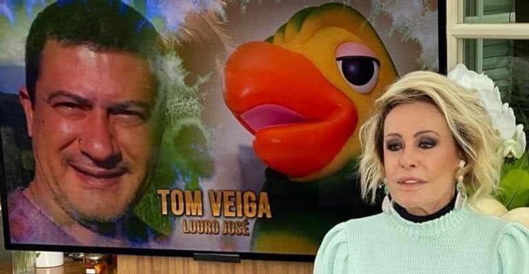 Ana Maria Braga em homenagem ao ex-colega de equipe, Tom Veiga, um dia após o anúncio do seu falecimento - Globoplay