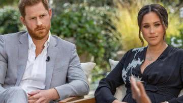 Harry e Meghan durante entrevista para Oprah - CBS