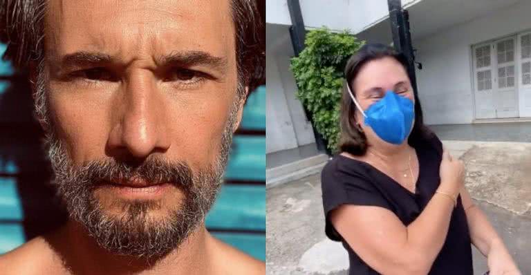 Rodrigo Santoro compartilha imagens da mãe sendo vacinada com a primeira dose contra Covid-19 - Instagram/@rodrigosantoro