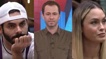 Tiago Leifert se diverte com discussão entre Sarah e Rodolffo - TV Globo