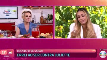 Sarah foi a atração do 'Mais Você' - TV Globo