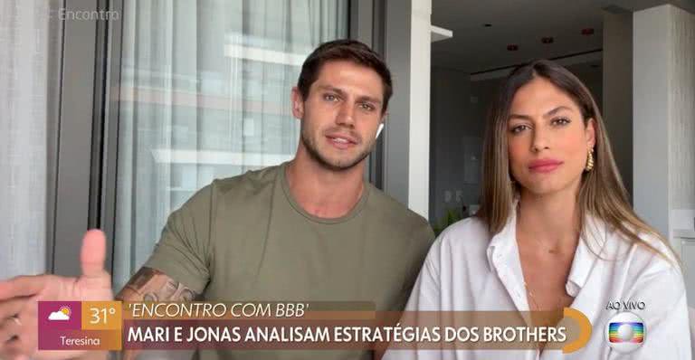 Mari Gonzalez e Jonas Sulzbach no 'Encontro' - TV Globo