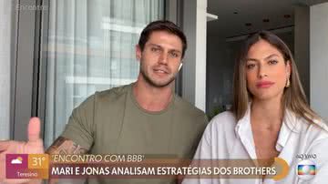 Mari Gonzalez e Jonas Sulzbach no 'Encontro' - TV Globo