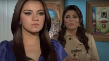 Maria e Vitória em cena de 'Triunfo do Amor' - SBT/Televisa