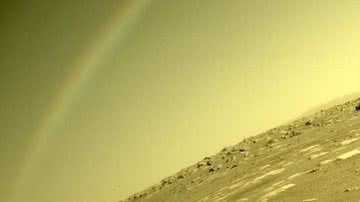"Arco-íris"em Marte - Twitter/@NASAPersevere