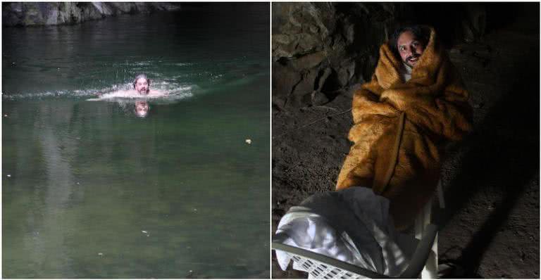 Alexandre destacou o frio que passava quando mergulhava em riacho do Monte Roraíma - Instagram/@alexandrenero