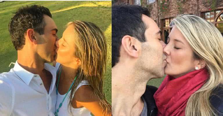 Ticiane Pinheiro publicou alguns registros beijando o marido, Cesar Tralli - Instagram/@ticipinheiro