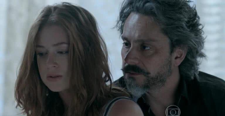 Maria Ísis (Marina Ruy Barbosa) e José Alfredo (Alexandre Nero) em cena de 'Império' - Globo