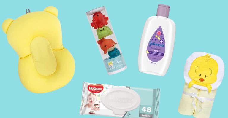 Confira itens essenciais para a rotina de banho do bebê - Reprodução/Amazon
