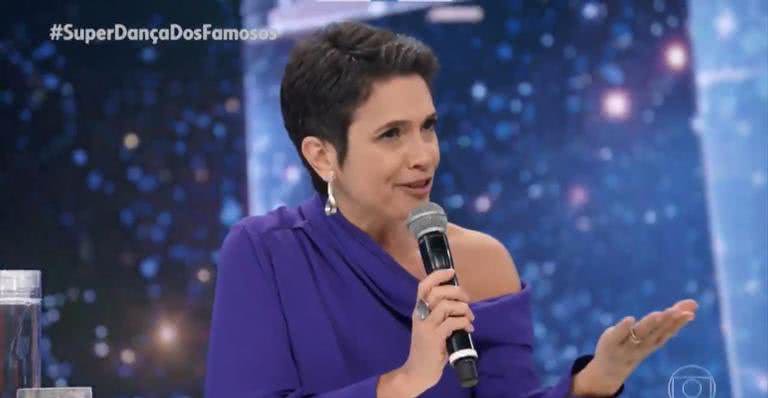 Sandra Annenberg no 'Domingão do Faustão' - TV Globo