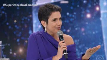 Sandra Annenberg no 'Domingão do Faustão' - TV Globo