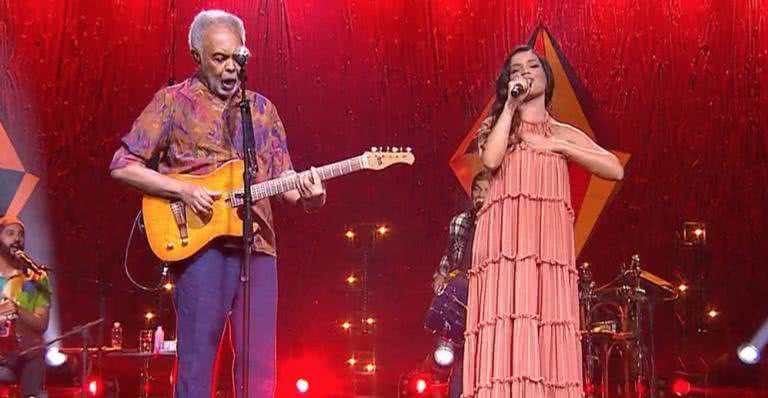 Juliette Freire e Gilberto Gil se emocionaram durante execução de músicas tradicionais nordestinas - Globoplay