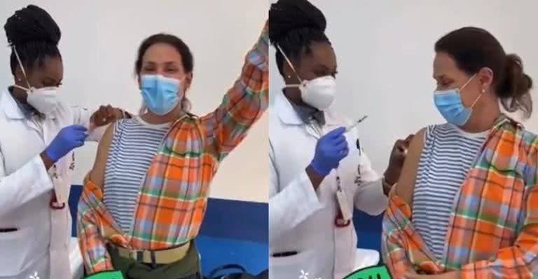 Carolina Ferraz é vacinada contra a Covid-19 - Instagram/@carolinaferraz