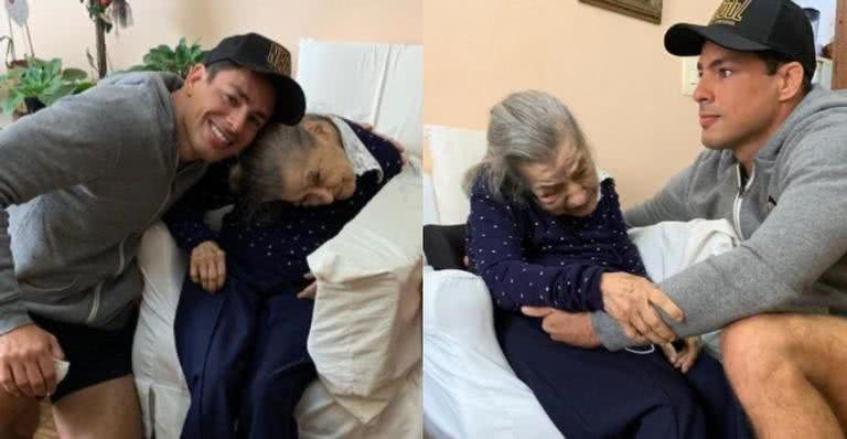 Cauã Reymond visita a avó em aniversário de 100 anos - Instagram/@cauareymond