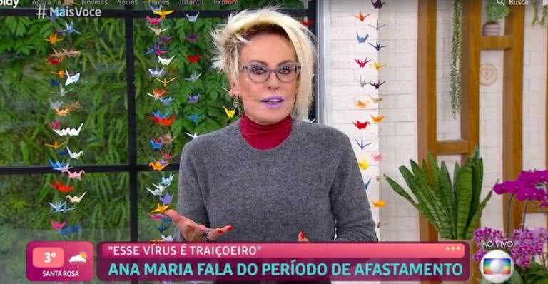Ana Maria Braga retornou ao 'Mais Você' nesta segunda (19) - TV Globo