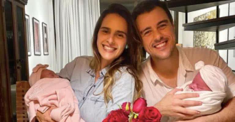 Joaquim Lopes se derrete pela família em 4º mesversário das gêmeas - Instagram/@marcellafogaca
