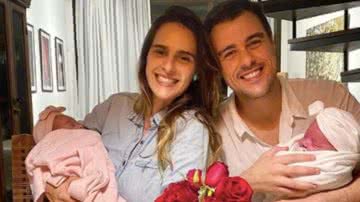 Joaquim Lopes se derrete pela família em 4º mesversário das gêmeas - Instagram/@marcellafogaca